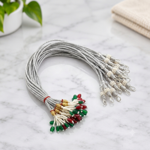 Silver Necklace Back Rope – Pack of 12 Pcs