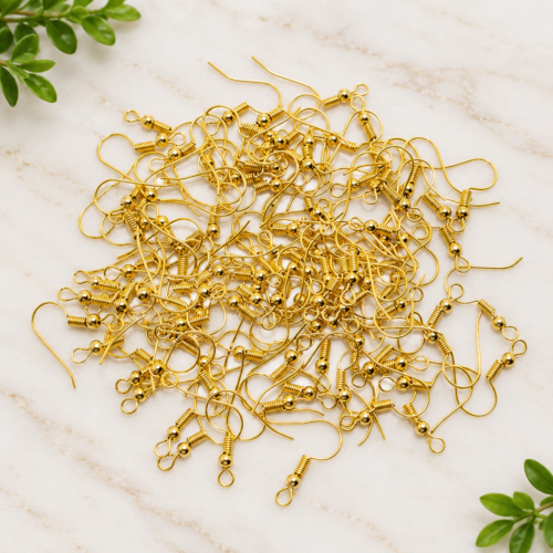 Fish Hook Earring Findings – Silver & Golden | 100g Pack